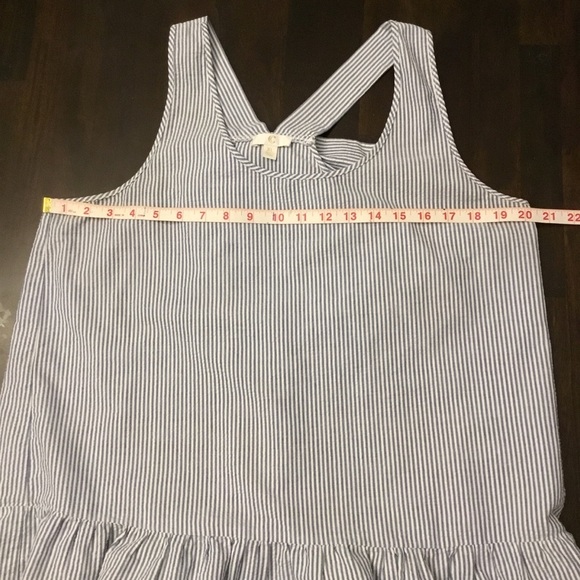 Charming Charlie Bow-Back Striped Ruffle Hem TopXL - Picture 7 of 9